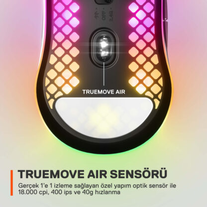 SteelSeries Aerox 3 2022 Onyx Kablosuz Gaming Mouse - Görsel 5